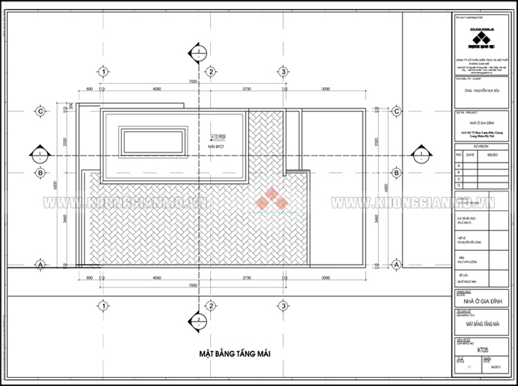 Mặt bằng tầng mái - thiet ke noi that biet thu dep